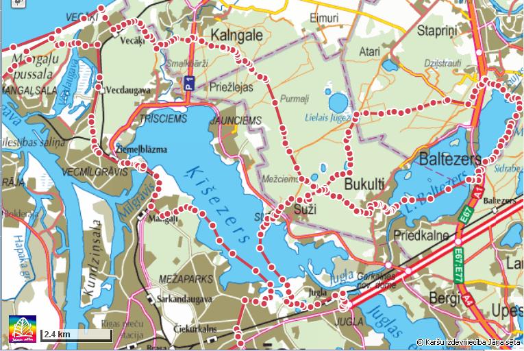 Jugla-Ķīšezers-Baltezeri-Mangaļsala-Z-blāzma-VEF k.n. 69km 3Mar2013