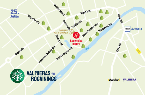 Valmieras Rogainings karte 2020-03